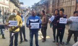 चोरी भएका मूर्ति खोजीका लागि दबाब दिँदै चापागाँउमा सडक बन्द