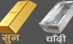 सुनको भाउ बढ्दा चाँदीको घट्यो