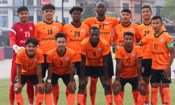 ए डिभिजन लिग :  एपीएफ र खुमलटार खेल्दै