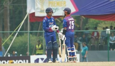 नेपाल १५७ रनमा अलआउट