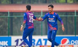 सन्दिपको उत्कृष्ट प्रदर्शनमा नेपालको जित