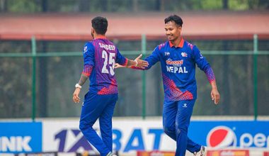 सन्दिपको उत्कृष्ट प्रदर्शनमा नेपालको जित