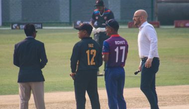 एसीसी प्रिमियर कप : टस हारेर ब्याटिङ गर्दै नेपाल