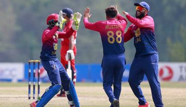 बहराइन ११६ रनमा अलआउट