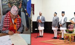 शपथ लिए लगत्तै परराष्ट्र मन्त्री साउदले गरे पदभार ग्रहण