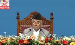 संसद्मा राष्ट्रपतिले गरे सरकारको नीति तथा कार्यक्रम प्रस्तुत