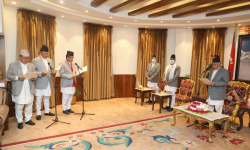नवनियुक्त तीन मन्त्रीले लिए पद तथा गोपनीयताको शपथ