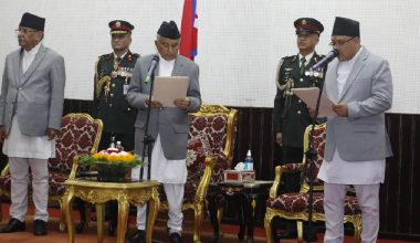 प्रधानन्यायाधीश कार्कीले लिए राष्ट्रपतिबाट शपथ