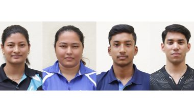 एसियाली खेलकुदका लागि चार टेबल टेनिस खेलाडी छनोट