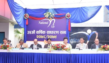 नेशनल लाईफ इन्स्योरेन्सको ३५ औँ वार्षिक साधारण सभा सम्पन्न