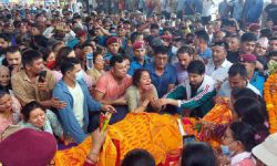 मन्त्री सिंहको पार्थिव शरीर धनगढी रङ्गशालामा