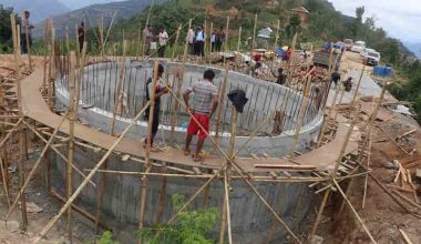 साढे चार लाख लिटर क्षमताको पानी ट्याङ्की निर्माण गरिँदै
