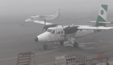 प्रतिकूल मौसमले हवाई उडान प्रभावित