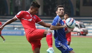 पहिलो हाफमा नेपाल दुई गोलले पछाडि