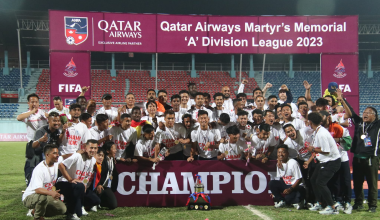 चर्च ब्वाइजले डेब्यू सिजनमै ए डिभिजन लिगको ट्रफी उचाल्दा…