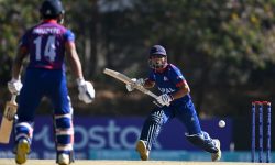 नेपालले दोस्रो विकेट गुमायाे, आशिफ ७ रनमा आउट