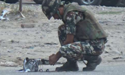 बसुन्धरामा फेला फरेको शङ्कास्पद वस्तु सेनाले गरे निष्क्रिय