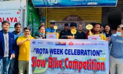 रामेछापमा ‘स्लो बाइक रेस’ प्रतियोगिता