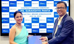 चर्चित अभिनेत्री सुरक्षा पन्त सि.जी. इलेक्ट्रिकको ब्रान्ड एम्बेसडर घोषित
