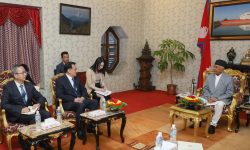 राष्ट्रपतिसँग चिनियाँ कम्युनिष्ट पार्टीका शीर्ष नेताको शिष्टाचार भेट