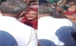 बाढीपीडित महिलाले सांसदलाई हाने थप्पड !