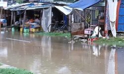 पानीको निकास बन्द हुँदा कलुवापुर बजार डुबानमा
