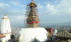 स्वयम्भूको गजुर जीर्णोद्वार सुरु