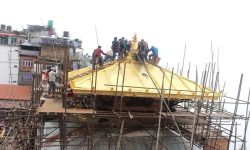 छिम्केश्वरी मन्दिरमा पित्तलको छानो