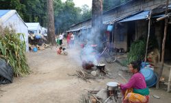 हुप्सेकोटका पहिरो विस्थापित अस्थायी शिविरमा