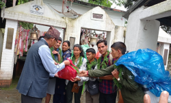 सरकारी टोली पूजा सामग्री लिएर बडीमालिकामा प्रस्थान