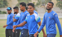 खेल जित्न नेपालले पायो ३४३ रनको लक्ष्य