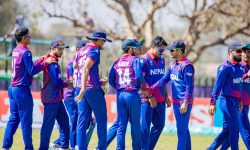 नेपालले हङकङलाई दियाे २१४ रनको लक्ष्य