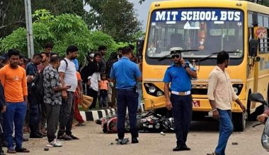बसले ठक्कर दिँदा मोटरसाइकल चालकको मृत्यु, बसका चालक फरार