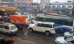 वर्षाका कारण ट्राफिक व्यवस्थापनमा समस्या