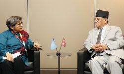 प्रधानमन्त्री दाहालसँग राष्ट्रसङ्घीय उच्च प्रतिनिधि फतिमाको भेट