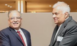 प्रधानमन्त्री र श्रीलङ्काका राष्ट्रपतिबीच भेट