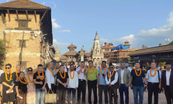 उच्चस्तरीय चिनियाँ टोलीद्वारा भक्तपुर अवलोकन