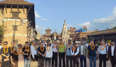 उच्चस्तरीय चिनियाँ टोलीद्वारा भक्तपुर अवलोकन