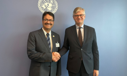 परराष्ट्रमन्त्री साउद र राष्ट्रसङ्घका उपमहासचिव लाक्रोक्सबीच भेट