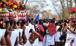 थारू समुदायले अटवारी पर्व मनाउँदै