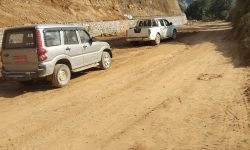 बागलुङका स्थानीय तह सडक मर्मत गर्दै