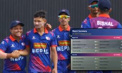 इरानविरुद्ध नेपाल २७४ रनले विजयी