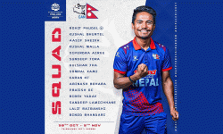 ट्वान्टी–२० विश्वकप छनोटका लागि यस्ताे बन्याे नेपाली टिम