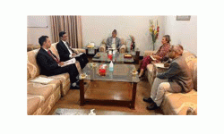 प्रमुख निर्वाचन आयुक्तसँग युरोपियन युनियनका राजदूतको शिष्टाचार भेट