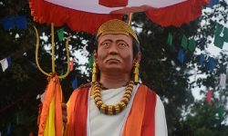 चिल्लागढधाममा फाल्गुनन्दको सालिक निर्माण