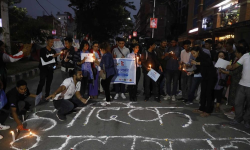 इजरायलमा मारिएका नेपालीको स्मृतिमा अमेरिकामा दीप प्रज्वलन