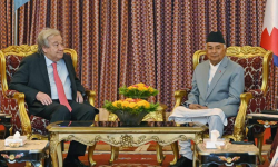 राष्ट्रपति पौडेलसँग महासचिव गुटेरेसको भेट