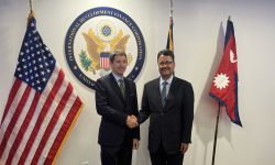 परराष्ट्रमन्त्री साउद र अमेरिकी वित्त निगमका प्रमुख कार्यकारी नाथनबीच भेटवार्ता