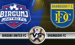 एनएसएलमा धनगढीले वीरगंज युनाइटेडसँग खेल्दै