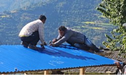 जाजरकोटकाे थाप्लेबाट अस्थायी टहरा निर्माण सुरु